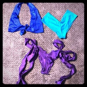 1 halter top & 2 bikini bottoms; underwear cosplay